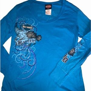 harley-davidson graphic tee women